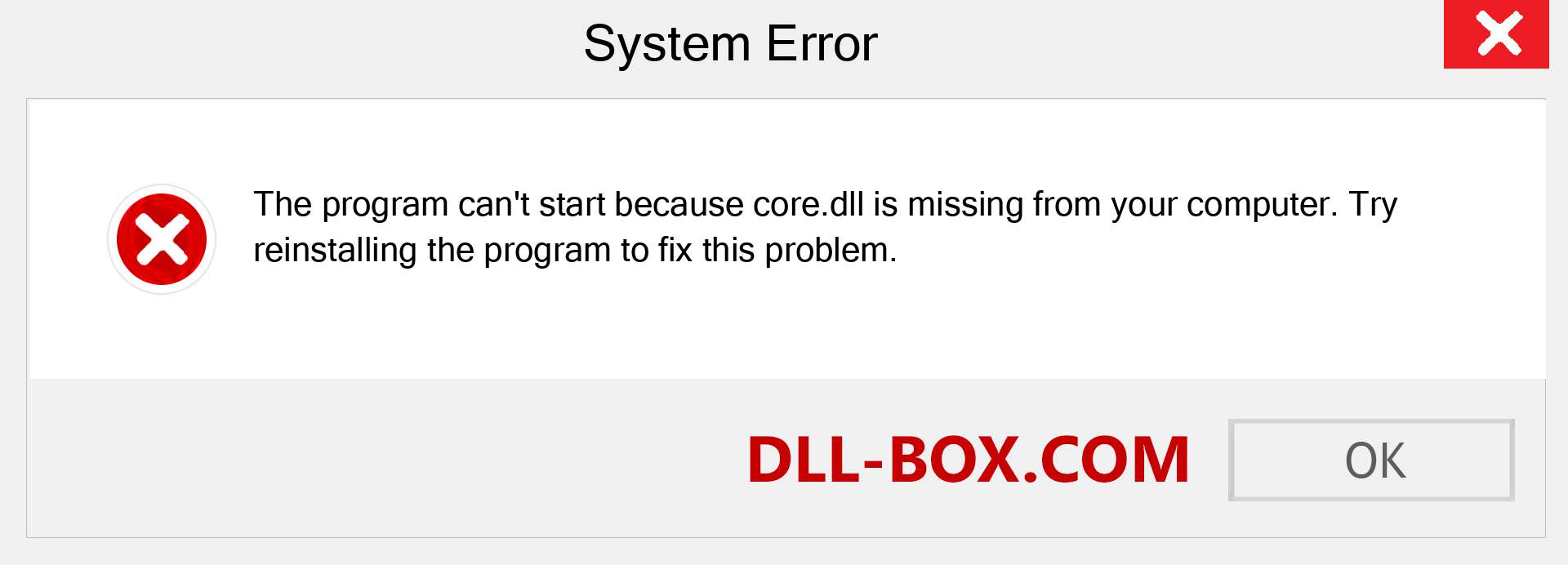  core.dll file is missing?. Download for Windows 7, 8, 10 - Fix  core dll Missing Error on Windows, photos, images