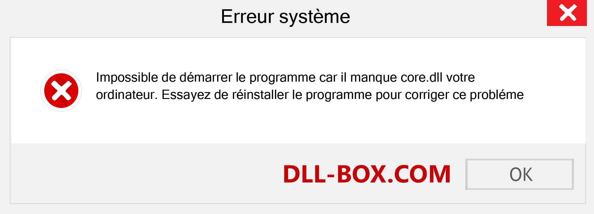 Le fichier core.dll est manquant ?. Télécharger pour Windows 7, 8, 10 - Correction de l'erreur manquante core dll sur Windows, photos, images